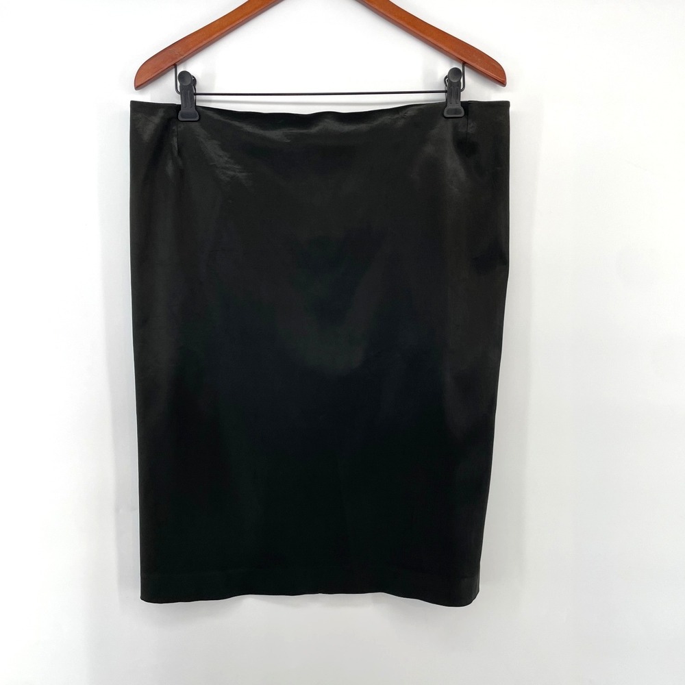 Missoni Orange Label Silk Skirt Black Straight Pencil 35" W x 24"L Made in Italy